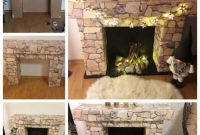 Diy cardboard fireplace for christmas