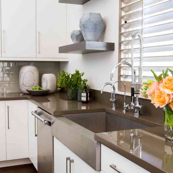 Minimalist kitchen counter decor