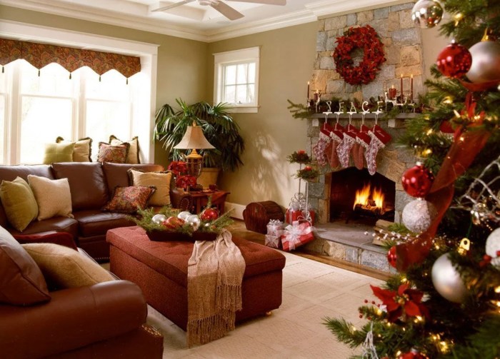 Living room christmas decor ideas