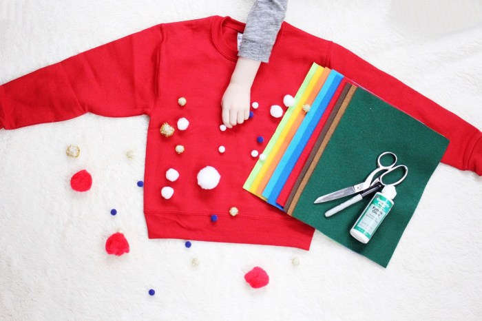 Children's ugly christmas sweaters diy