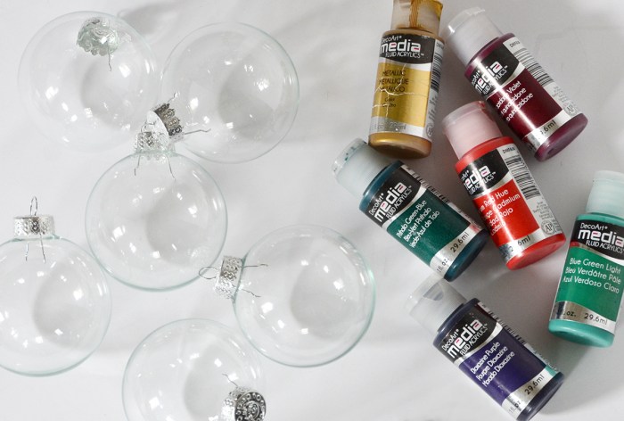 Diy painted christmas balls