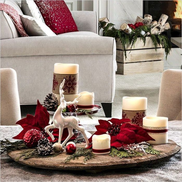 Christmas coffee table tray decor