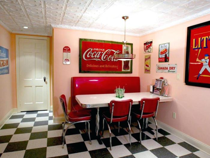 50s diner kitchen decor