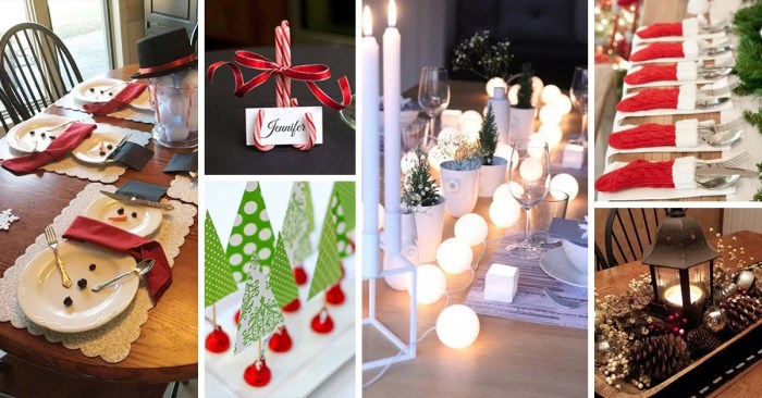 Diy table decorations christmas