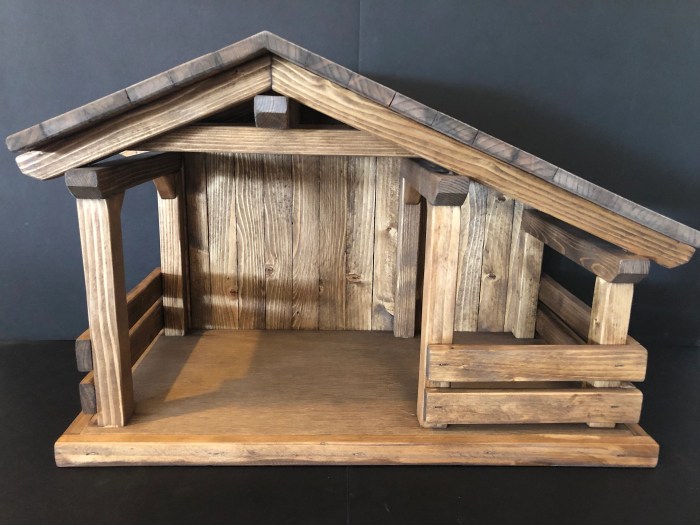 Diy christmas nativity stable