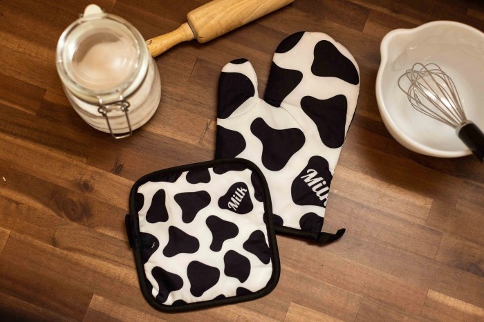 Cow print kitchen decor