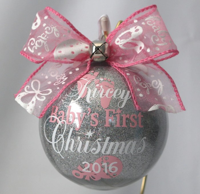 Diy baby's first christmas ornament