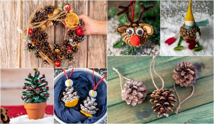 Pine cone christmas ornaments diy