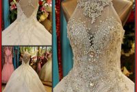 Wedding dress with crystals